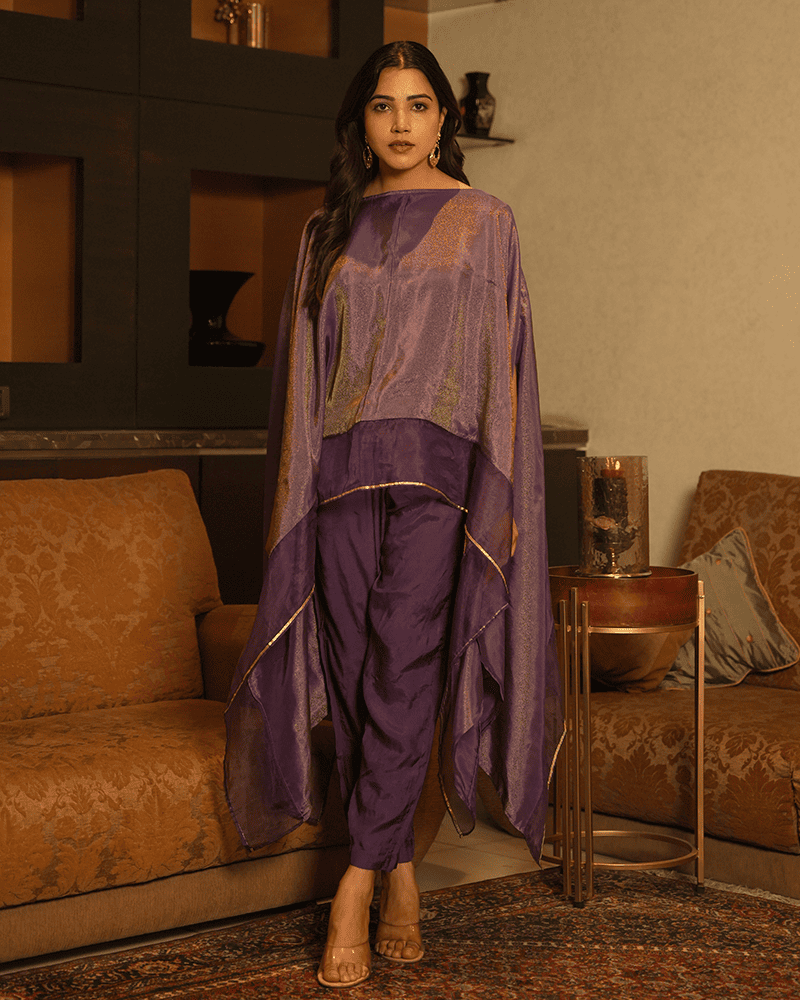 PURPLE TISSUE CO-ORD SET