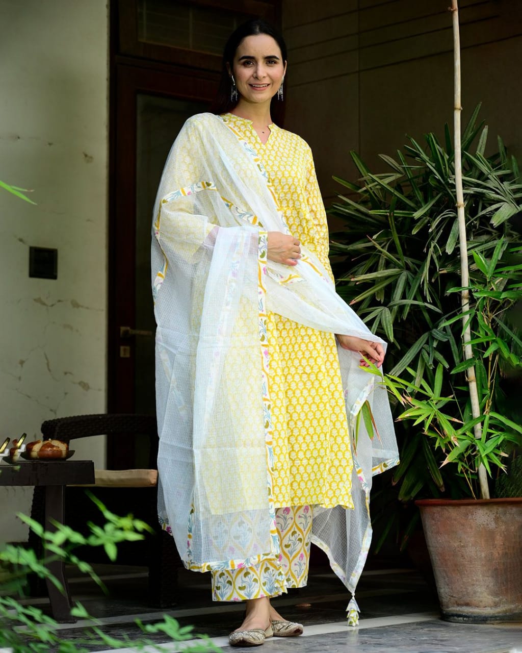 LEMON HANDBLOCK SUIT SET