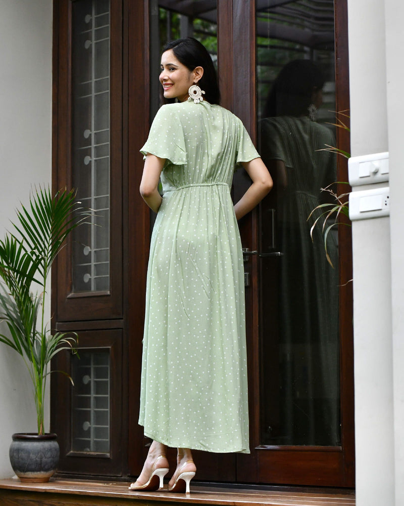 PASTEL GREEN RAYON DRESS