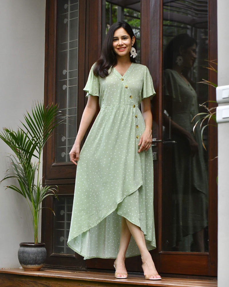 PASTEL GREEN RAYON DRESS