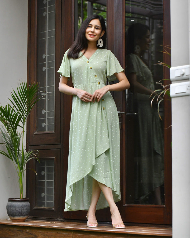 PASTEL GREEN RAYON DRESS