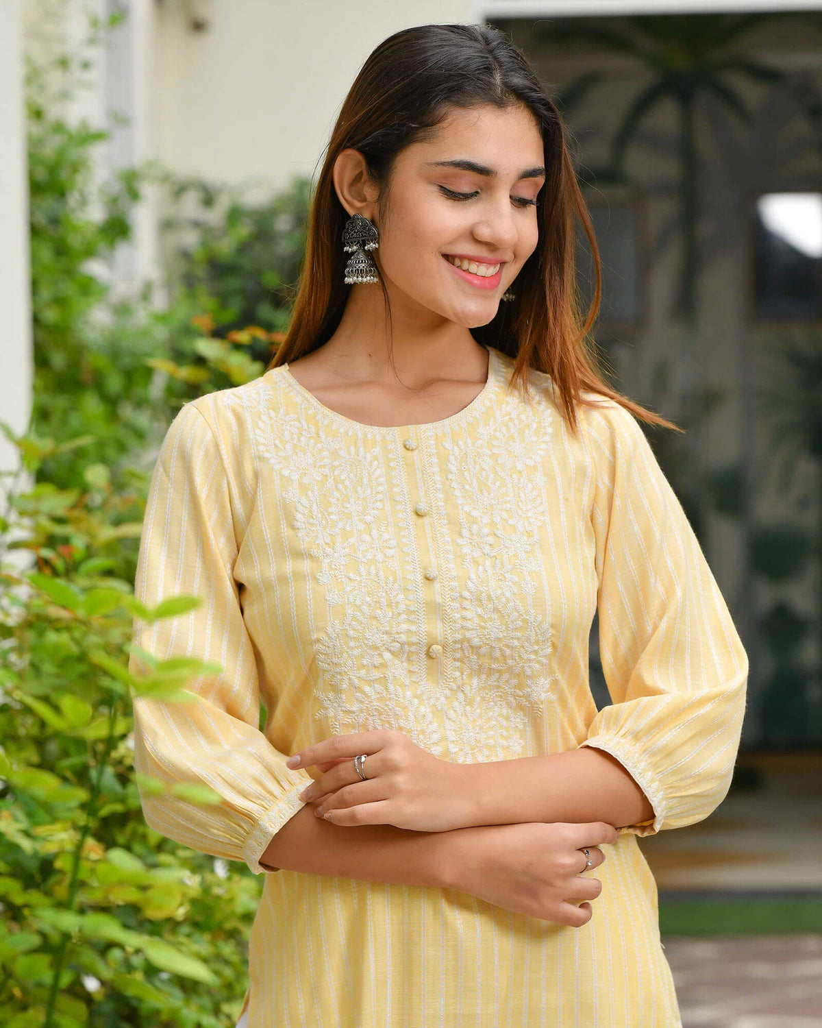 LEMON YELLOW COTTON KURTA